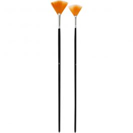 Gold Line Waaierpenselen, afm 4+8, L: 29-30 cm, B: 2-3 mm, Waaier, 2 stuk/ 1 doos [HOB-100279]