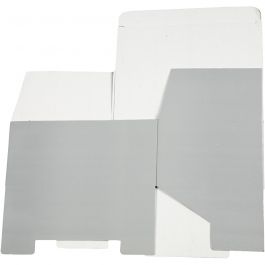 Kartonnen doos, H: 10 cm, L: 22 cm, B: 15.5 cm, lichtgrijs, 1 stuk [HOB-100574]