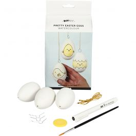Prachtige Paaseieren, waterverfdecoratie, 1 set [HOB-100760]