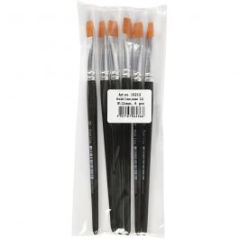 Gold Line penselen, afm 16, L: 19 cm, B: 17 mm, 6 stuk/ 1 doos [HOB-10216]