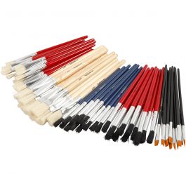 YellowLine Kwastenset, afm 4+8+10+12+3/4, 60 stuk/ 1 doos [HOB-10252]