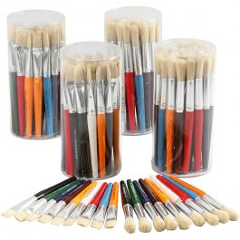 Kwasten voor Kinderen, B: 15 mm, 120 div/ 1 doos [HOB-10348]