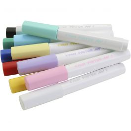 PILOT Pintor Markers, pastelkleuren, standaardkleuren, 12 stuk/ 1 doos [HOB-336222]
