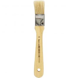 Vernis / Lak kwasten, L: 18,5 cm, B: 25 mm, plat, 12 stuk/ 1 doos [HOB-10425]