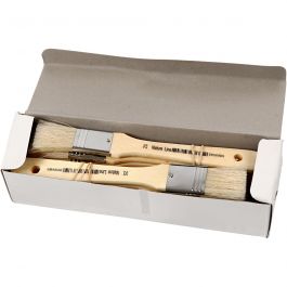 Vernis / Lak kwasten, L: 19 cm, B: 25-50 mm, plat, 3 stuk/ 1 doos [HOB-10433]