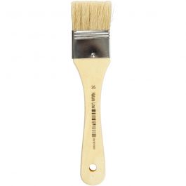 Vernis / Lak kwasten, L: 18,5 cm, B: 35 mm, plat, 12 stuk/ 1 doos [HOB-10435]