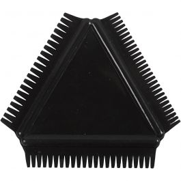 Peigne à structure en caoutchouc, dim. 9cm, noir, 1 pièce [HOB-10463]