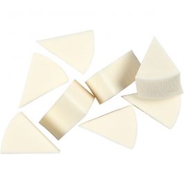 Sponzen, L: 40 mm, B: 25 mm, wit, 8stuk/ 1 doos [HOB-104680]