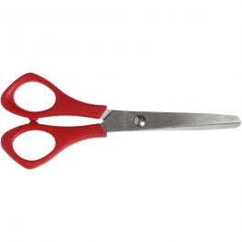 Schoolscharen, L: 14 cm, rond, linkshandig, 1 stuk [HOB-11214]