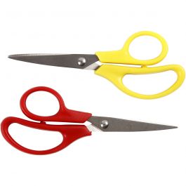 Kinderscharen, L: 12,5 cm, puntig, rechts- & linkshandig, 12 stuk/ 1 doos [HOB-11222]