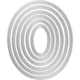 Stans- en embossing mallen, ovaal, afm 5x3-12x10 cm, 1 stuk [HOB-117490]