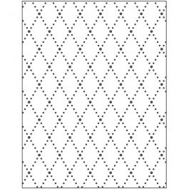 Gabarit d'embossage, Motif losanges pointillés, dim. 11x14 cm, ép. 2 mm, 1 pièce [HOB-11771]