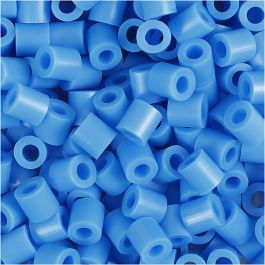 Strijkkralen, afm 5x5 mm, gatgrootte 2,5 mm, medium, blauw (32238), 6000 stuk/ 1 doos [HOB-751371]