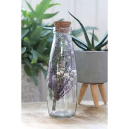 Bouteille de lait en verre 500ml 21cm de haut Ø 7cm (plateau avec 12 pièces) [IFS-129192]