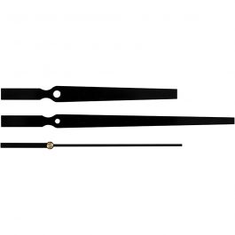 Wijzers, gatgrootte 4+6 mm, zwart, 1 set [HOB-13009]
