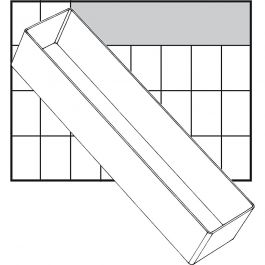 Boîte de rangement, dim. A8-3, H : 47 mm, dim. 235x55 mm, 1 pièce [HOB-13340]