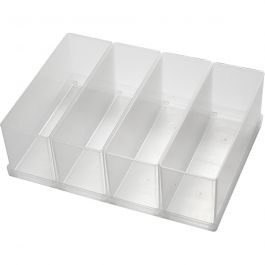 Boîte de rangement, dim. BA8-2, H : 80 mm, dim. 157x55 mm, 4 pièces/ 1 Pq. [HOB-13412]