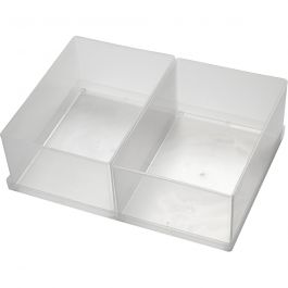 Boîte de rangement, dim. BA6-1, H : 80 mm, dim. 157x109 mm, 2 pièces/ 1 Pq. [HOB-13413]