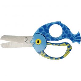 Fiskars Ciseaux Animaux pour Enfants, Poisson, L: 13cm, 1 pièce [HOB-1378]