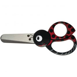 Fiskars Ciseaux Animaux pour Enfants, Coccinelle, L: 13cm, 1 pièce [HOB-1381]