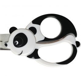 Fiskars Ciseaux Animaux pour Enfants, Panda, L: 13cm, 1 pièce [HOB-1382]