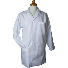 Blouse de laboratoire, L : 78 cm, dim. small, Longueur des manches: 58cm , blanc, 1 pièce [HOB-13901]