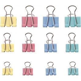 Pince-notes, L : 15-19-25 mm, couleurs pastel, 30 ass./ 1 Pq. [HOB-14202]