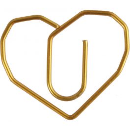 Clips, hart, afm 30x20 mm, goud, 6 stuk/ 1 doos [HOB-14210]