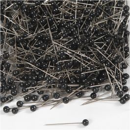 Epingles pour cartes, L : 25 mm, d 4 mm, noir, 1000 pièces/ 1 Pq. [HOB-14251]