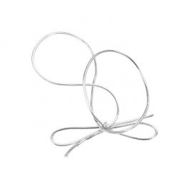 Ruban élastique de décoration Vinyle Stretch à dérouler argent métallique 35.5cm (50 Pièces) [14MS]