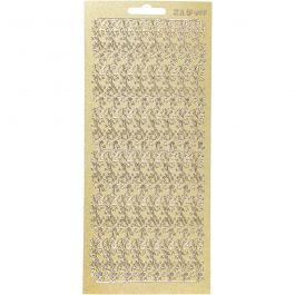 Stickers, randen, vel 10x23 cm, goud, 1 vel [HOB-170060]