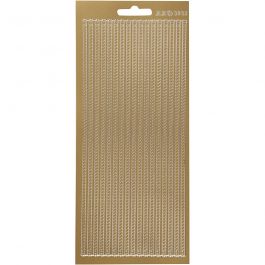 Stickers, randen, vel 10x23 cm, goud, 1 vel [HOB-170167]