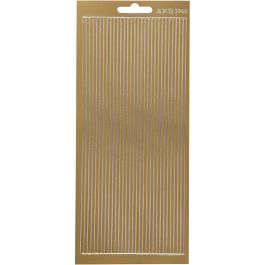 Stickers, randen, vel 10x23 cm, goud, 1 vel [HOB-170169]
