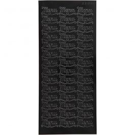 Stickers, menu, vel 10x23 cm, zwart, 1 vel [HOB-170263]
