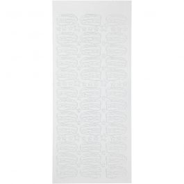 Stickers, student's cap, vel 10x23 cm, wit, 1 vel [HOB-170287]