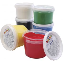 PRIMO Vingerverf, diverse kleuren, 6x100 ml/ 1 doos [HOB-630182]