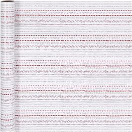 Papier cadeau, doodles, L : 70 cm, 80 gr, rouge, blanc, 4 m/ 1 rouleau [HOB-190440]