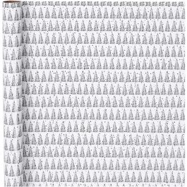 Papier cadeau, pin, L : 70 cm, 80 gr, vert, blanc, 4 m/ 1 rouleau [HOB-190450]