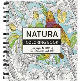 Livre de coloriage anti-stress, nature, dim. 19,5x23 cm, Nombre de pages 64, 1 pièce [HOB-19262]