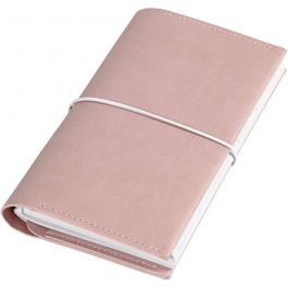 Planner / Bulletjournal, afm 10x18x1,5 cm, elastieksluiting, roze, 1 stuk [HOB-192663]