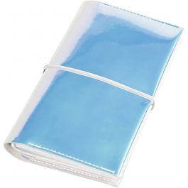 Planner / Bulletjournal, afm 10x18x1,5 cm, elastieksluiting, holografisch, 1 stuk [HOB-192664]