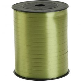 Ruban cadeau, L : 5 mm, vert citron, 400 m/ 1 rouleau [HOB-557463]