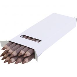 Crayons de Couleur Jumbo edu, ép. 10 mm, mine 6,25 mm, brun clair, 12 pièces/ 1 Pq. [HOB-408073]
