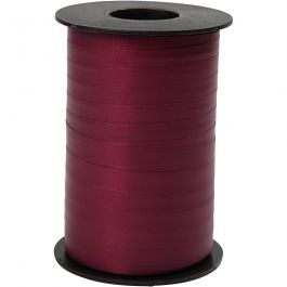 Ruban cadeau, L : 10 mm, mate, rouge foncé, 250 m/ 1 rouleau [HOB-20029]