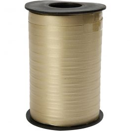 Ruban cadeau, L : 10 mm, mate, or, 250 m/ 1 rouleau [HOB-20034]