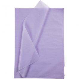 Papier de Soie, feuille 50x70cm, 17 gr, mauve clair, 10 flles/ 1 Pq. [HOB-200890]