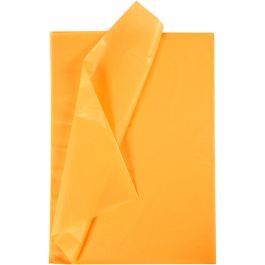 Papier de soie, 50x70cm, 17 gr, jaune, 10flles/ 1 Pq. [HOB-200900]