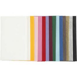 Tissuepapier, vel 50x70 cm,  14 gr, diverse kleuren, 30vellen [HOB20092]