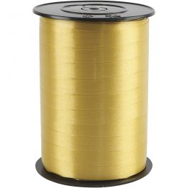 Ruban cadeau, L : 10 mm, brillante, or, 250 m/ 1 rouleau [HOB-20208]