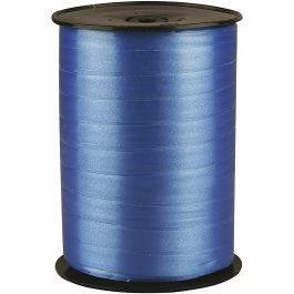 Ruban cadeau, L : 10 mm, brillante, bleu, 250 m/ 1 rouleau [HOB-20217]